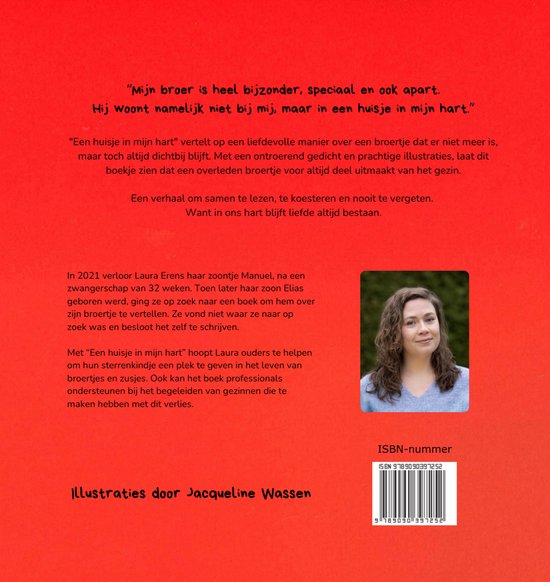 Een huisje in mijn hart - Kinderboek over het verlies van een broertje - Geschreven in gedichtvorm