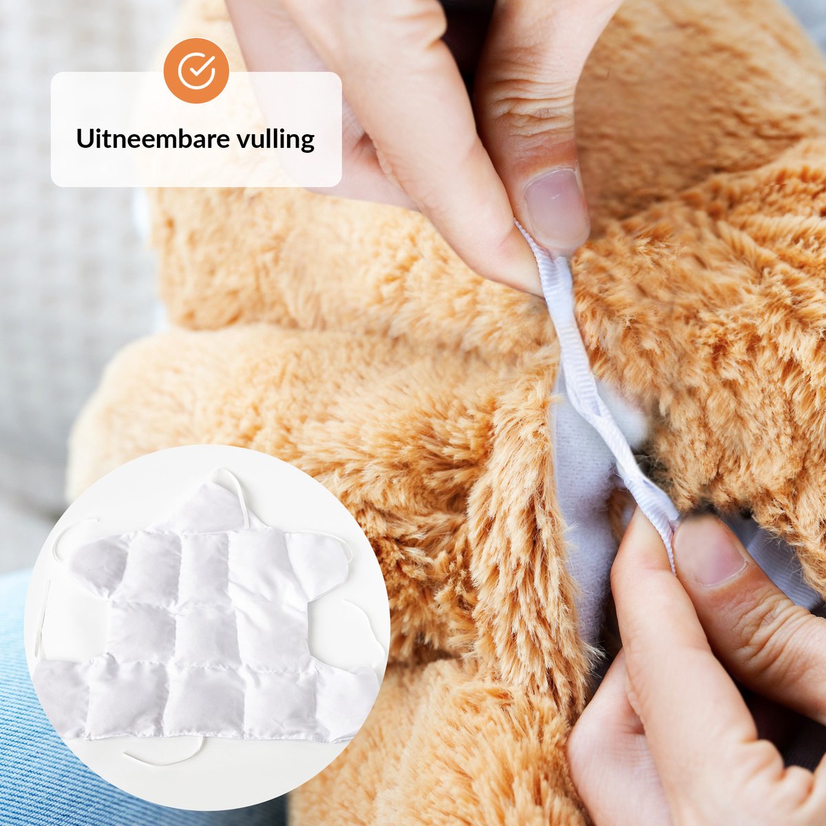 Verzwaringsknuffel Luiaard 2,3 KG - Weighted Stuffed Animal Sloth - Verzwaringsknuffel Volwassenen -Verzwarings Knuffel - Antistress Knuffel - Verzwaringsknuffel Kind Therapeutisch Speelgoed, Machinewasbaar - Stressverlichting en Focus — afbeelding 4