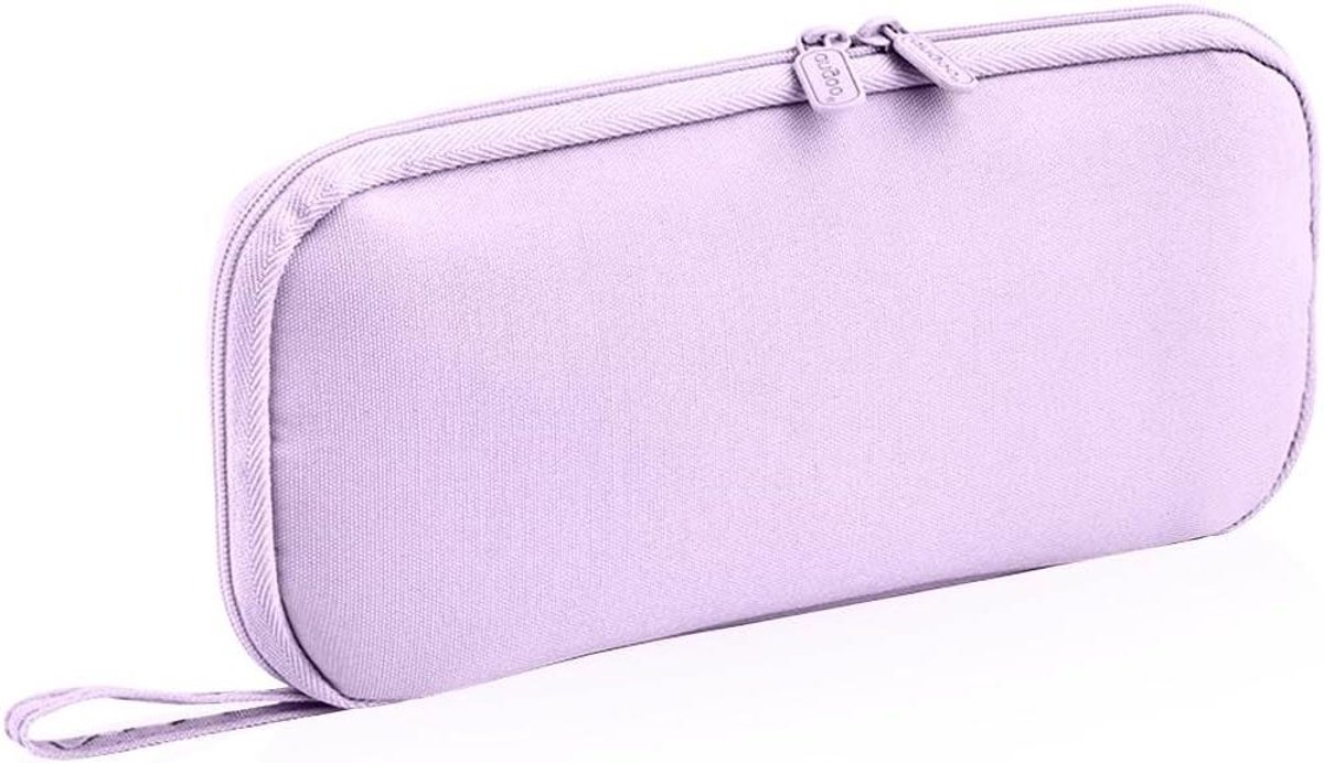 Grote Capaciteit Canvas Etui voor Studenten en Vrouwen - Paars
