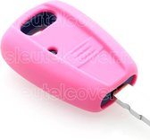 Autosleutel Hoesje geschikt voor Fiat - SleutelCover - Silicone Autosleutel Cover - Sleutelhoesje Roze