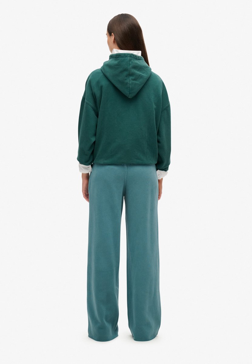 Superdry Wash joggingbroek met wijde pijpen Dames Broeken Turquoise
