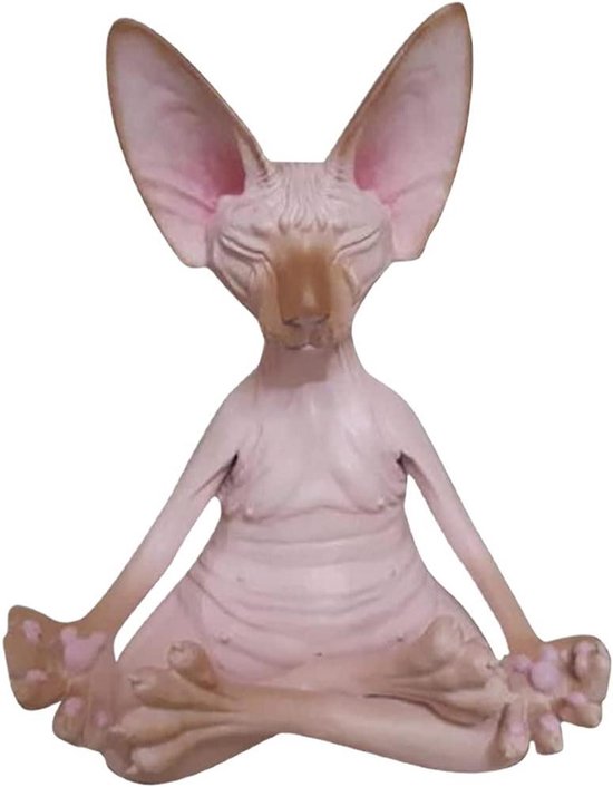 Lot De 3 Statues De Chat Méditant – Bouddha Heureux En Forme De Chat – Statue De Chat Zen Pour La Méditation Ou Le Yoga - Jardin