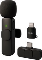 Bol.com Nuvance Draadloze Microfoon - Dasspeld Microfoon - Usb-C & Smartphone Adapter - Lavalier Microfoon - Plug & Play aanbieding