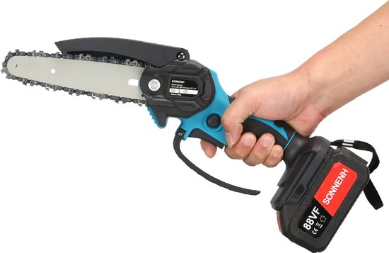 6 inch draadloze elektrische kettingzaag, lichtgewicht en draagbare kettingzaag met 2x3000mAH batterijen — afbeelding 5