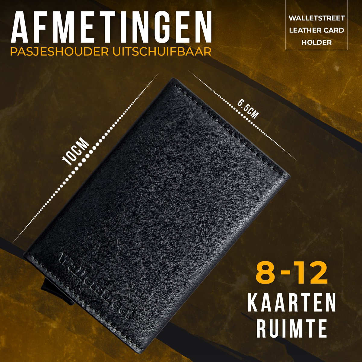 Walletstreet™ Leren Pasjeshouder met Rits – RFID Anti-Skim Portemonnee Heren & Dames – Uitschuifbare Cardholder – 12 Pasjes + Briefgeld – Compacte Luxe Creditcardhouder – Magneetsluiting – Cadeau voor Mannen en Vrouwen – Zwart — cadeau in Mode & Accessoires - foto 6