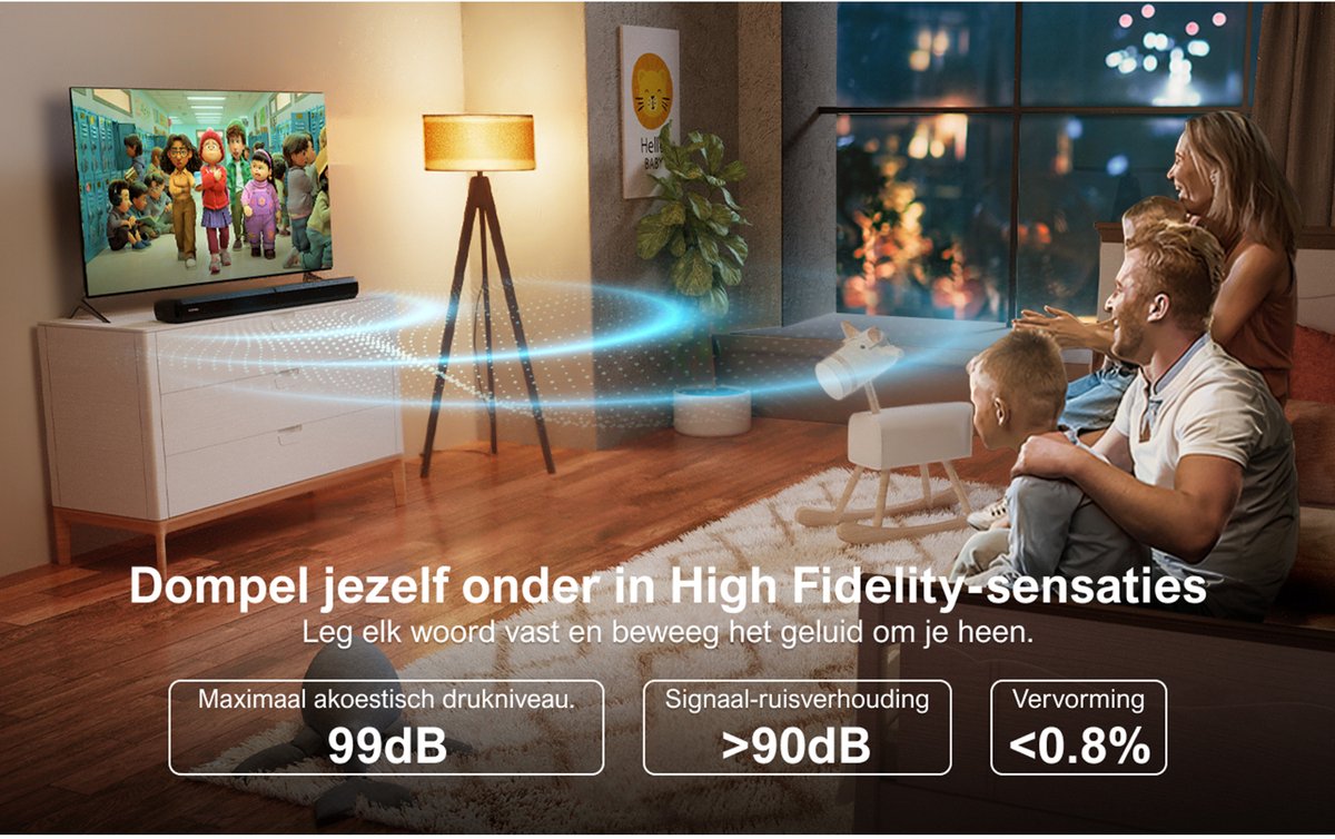 Afbeelding 3 van ULTIMEA Apollo S40 - 2.2-kanaals Soundbar - Afneembaar - Smart App Bediening - Box Speaker voor TV - Zwart