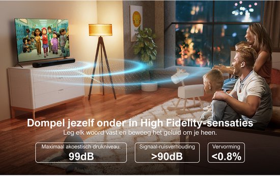 ULTIMEA Apollo S40 - 2.2-kanaals Soundbar - Afneembaar - Smart App Bediening - Box Speaker voor TV - Zwart van Merkloos — afbeelding 3
