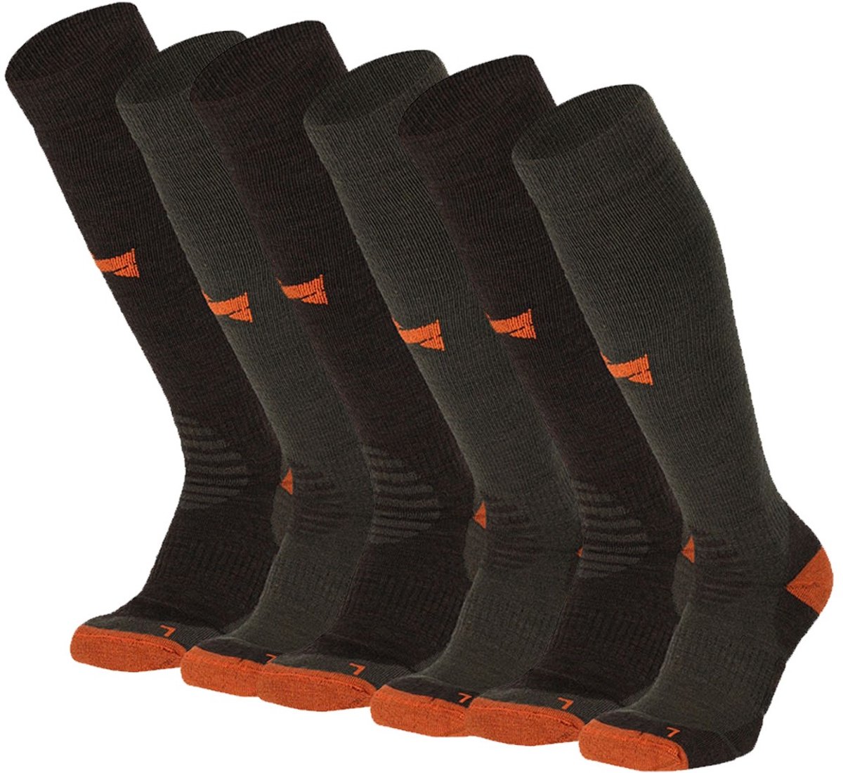 Xtreme Outdoor Compressiesokken 6 paar Compressie Wandelsokken Dames & Heren Groen