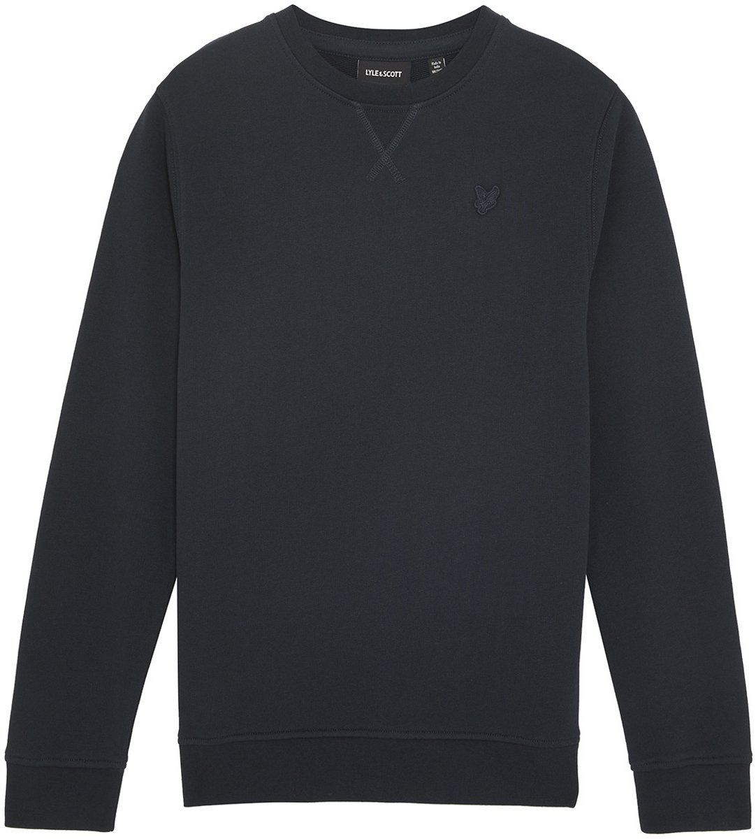 Lyle & Scott Tonal Crew Neck Sweatshirt Truien & Vesten Jongens - Sweater - Hoodie - Vest- Donkerblauw - Maat 128/134