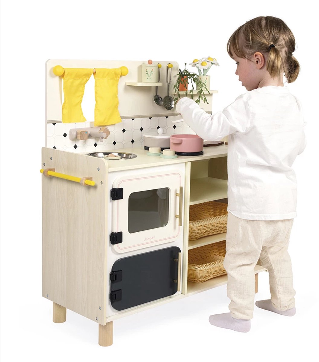 Janod - Shiny Grandma - Grote luxe uitgeruste houten speelkeuken — afbeelding 11