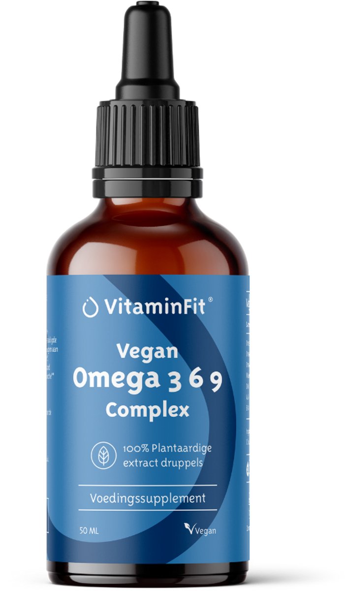 Goedkoopste VitaminFit Omega 3 6 9 Complex - 100 Natuurlijk & Plantaardig - 50 ML - Rijk aan DHA en EPA - Vloeibaar - Visvrij!