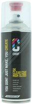 CROP 2K Blanke lak spuitbus - Hoogglans - 400ml - Binnen & Buiten - Sneldrogend - Vernis transparant - Premium Quality