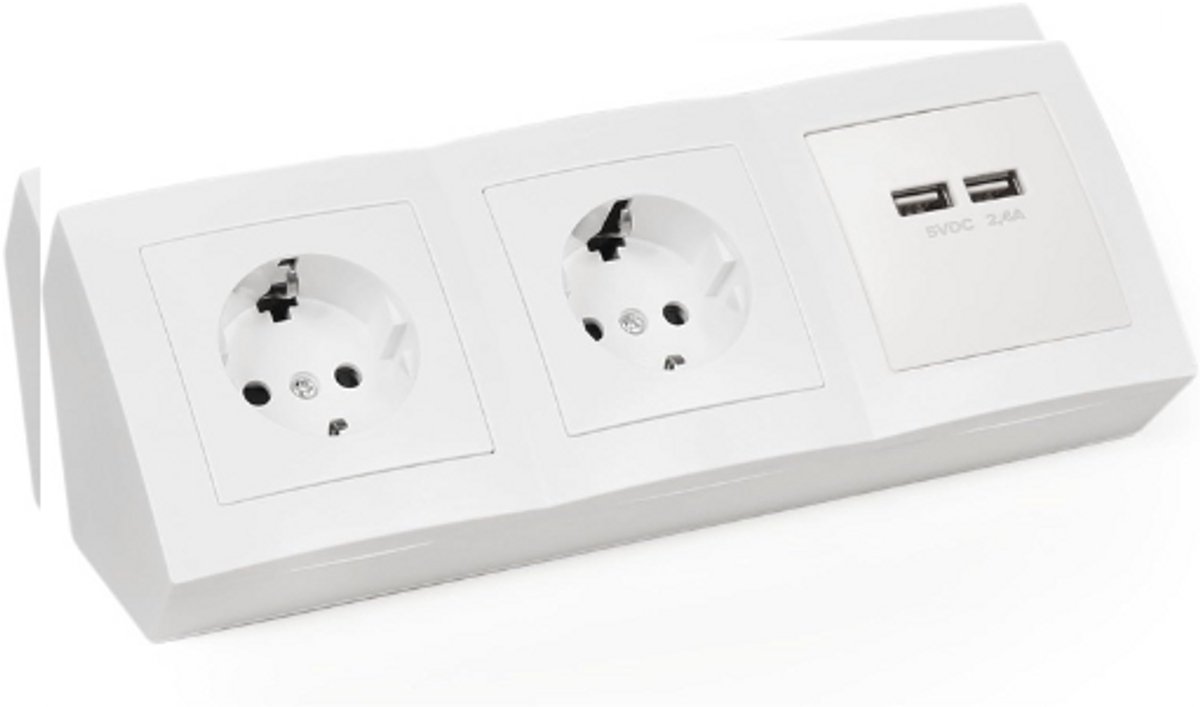 Flair Stopcontactdoos - Onderbouwcontactdoos 2-Voudig ...