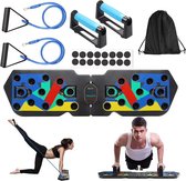 22-in-1 Home Gym Apparatuur Draagbare Push-Up Stand Drukplankhandgreep voor Vloer Home Gym Systeem met 36 Gym Accessoires, Weerstandsbandstang, Maagrollen (grijs 22-in-1 Home Gym Apparatuur Draagbare Push-Up Stand Drukplankhandgreep voor Vloer Home Gym Systeem met 36 Gym Accessoires, Weerstandsbandstang, Maagrollen (grijs