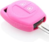 Autosleutel Hoesje geschikt voor Nissan - SleutelCover - Silicone Autosleutel Cover - Sleutelhoesje Roze