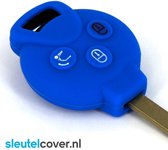 Autosleutel Hoesje geschikt voor Smart - SleutelCover - Silicone Autosleutel Cover - Sleutelhoesje Blauw