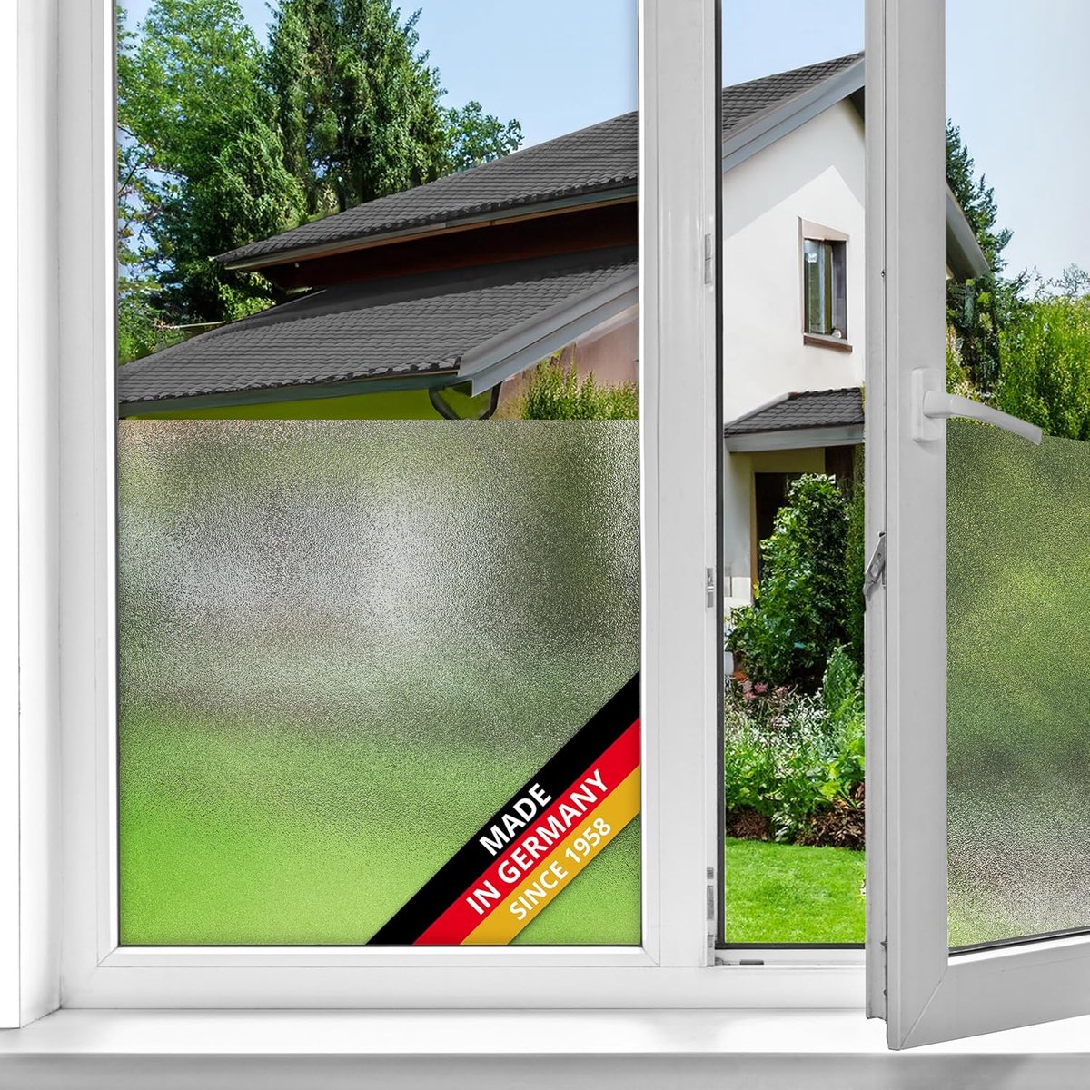 Statische Raamfolie Melkachtig UV-Privacyscherm voor Badkamer en Keuken - Matglasfolie 90 cm x 1,5 m