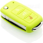 Autosleutel Hoesje geschikt voor Audi - SleutelCover - Silicone Autosleutel Cover - Sleutelhoesje Lime groen