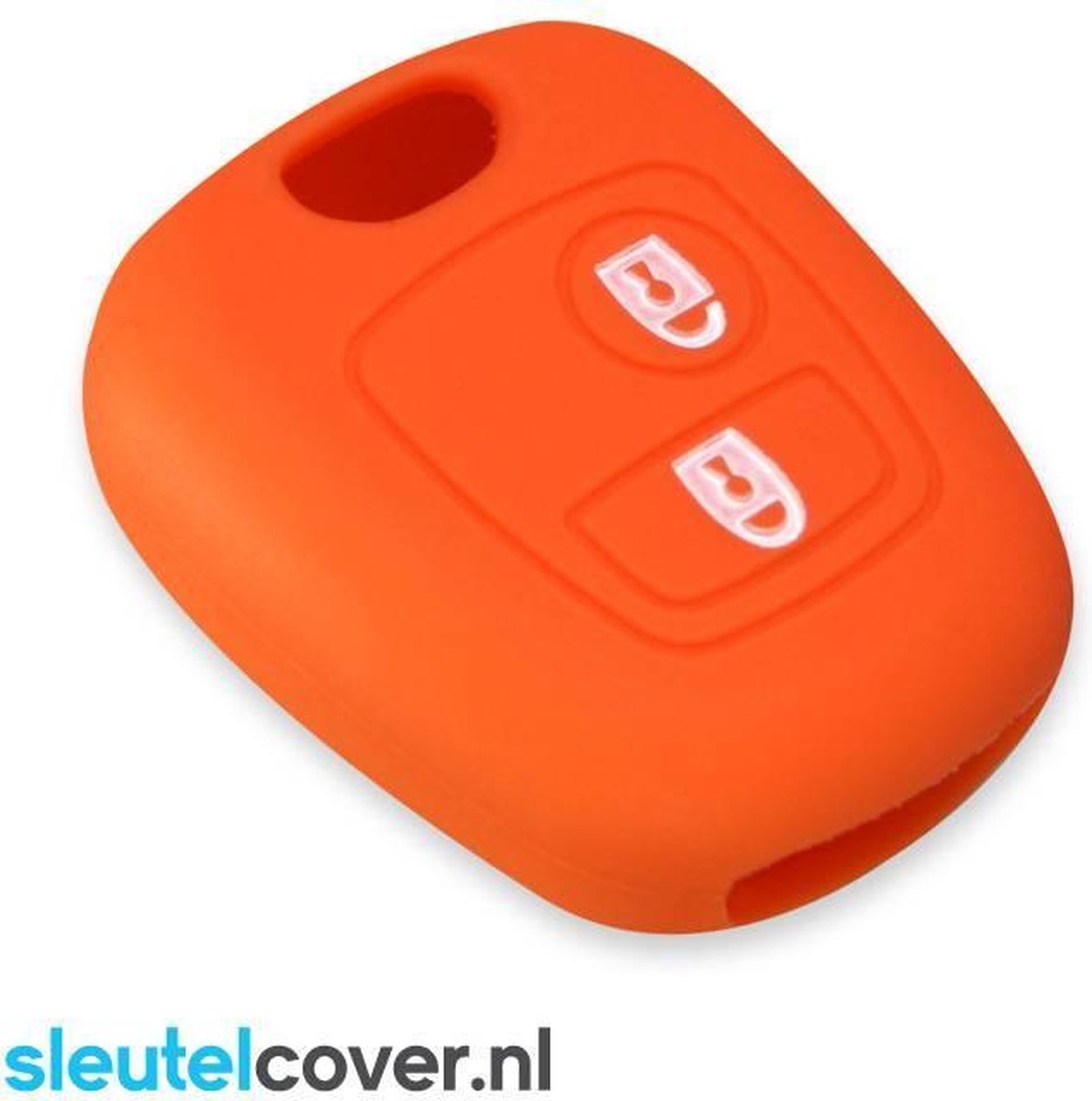Autosleutel Hoesje geschikt voor Peugeot - SleutelCover - Silicone Autosleutel Cover - Sleutelhoesje Oranje