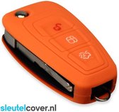 Autosleutel Hoesje geschikt voor Ford - SleutelCover - Silicone Autosleutel Cover - Sleutelhoesje Oranje