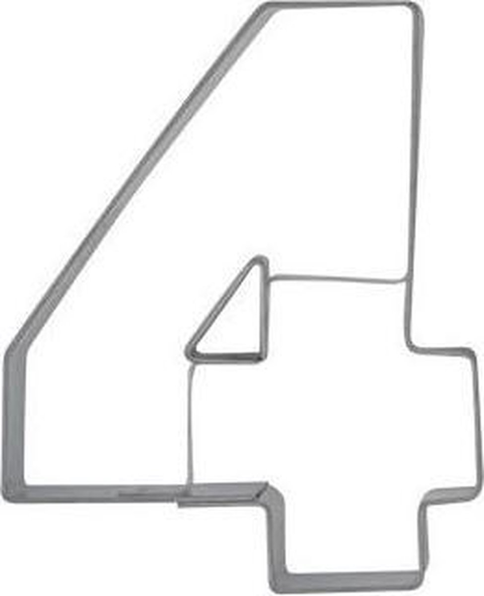 RVS uitsteker - cijfer / nummer - 4 / vier - St�dter