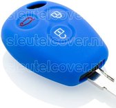 Autosleutel Hoesje geschikt voor Dacia - SleutelCover - Silicone Autosleutel Cover - Sleutelhoesje Blauw