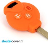 Autosleutel Hoesje geschikt voor Smart - SleutelCover - Silicone Autosleutel Cover - Sleutelhoesje Oranje