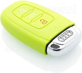 Autosleutel Hoesje geschikt voor Audi - SleutelCover - Silicone Autosleutel Cover - Sleutelhoesje Lime groen