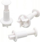 KitchenCraft Set van 3 plunger cutters / uitstekers - ster - Sweetly Does It | Kitchen Craft
