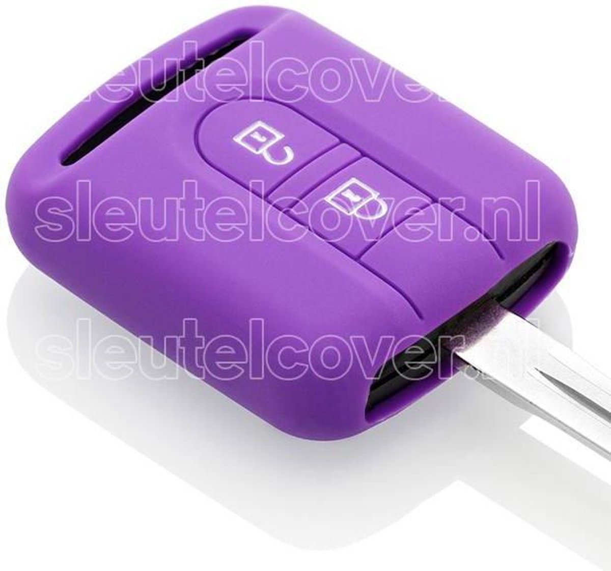 Autosleutel Hoesje geschikt voor Nissan - SleutelCover - Silicone Autosleutel Cover - Sleutelhoesje Paars