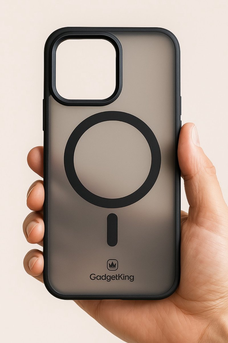 GadgetKing® iPhone 16 Pro Max Hoesje – Premium Bescherming met bumber – Naadloze Pasvorm – Transparant Zwart
