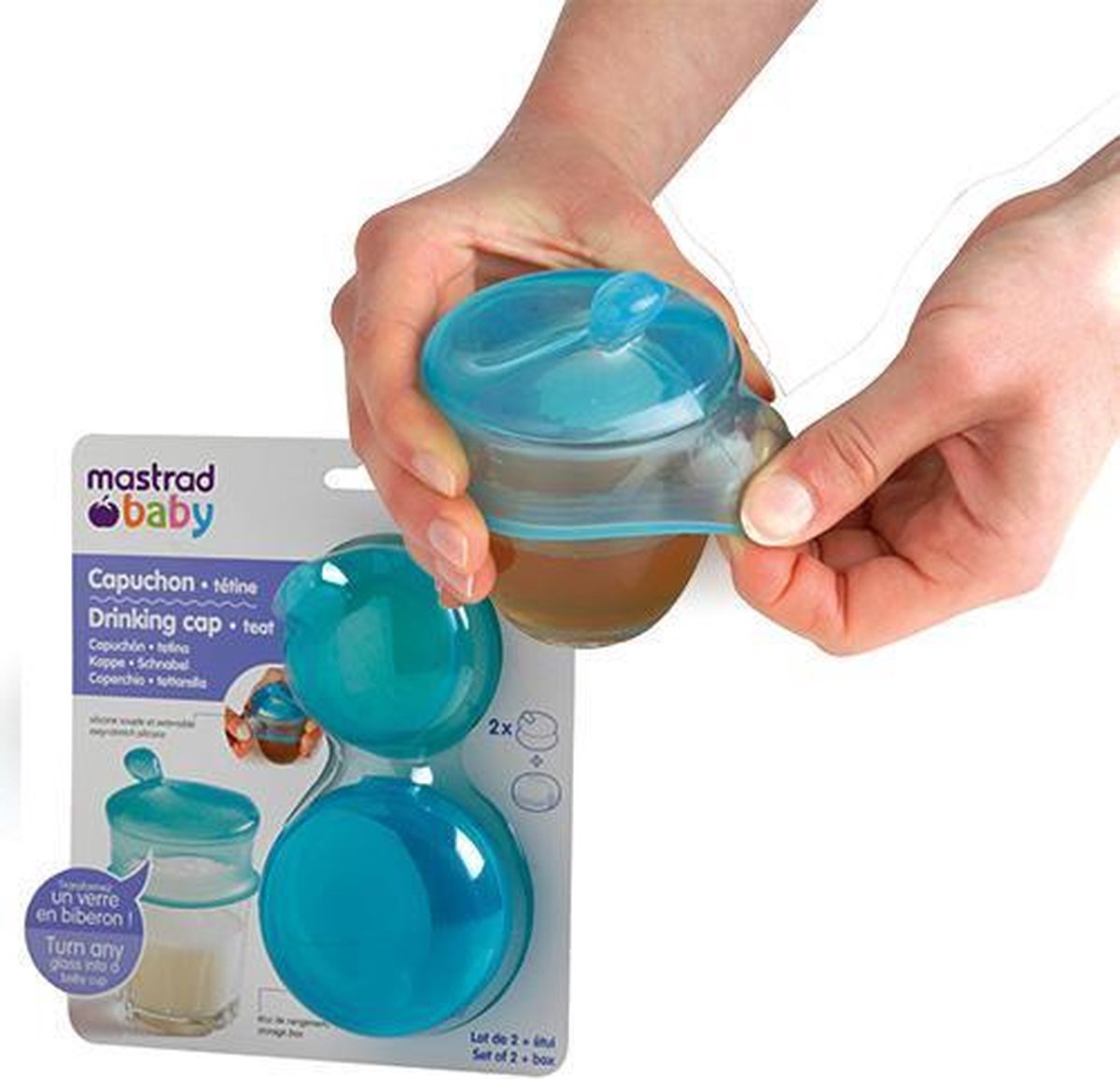 Goedkoopste Drinkfles capje, set van 2, blauw - Mastrad Baby