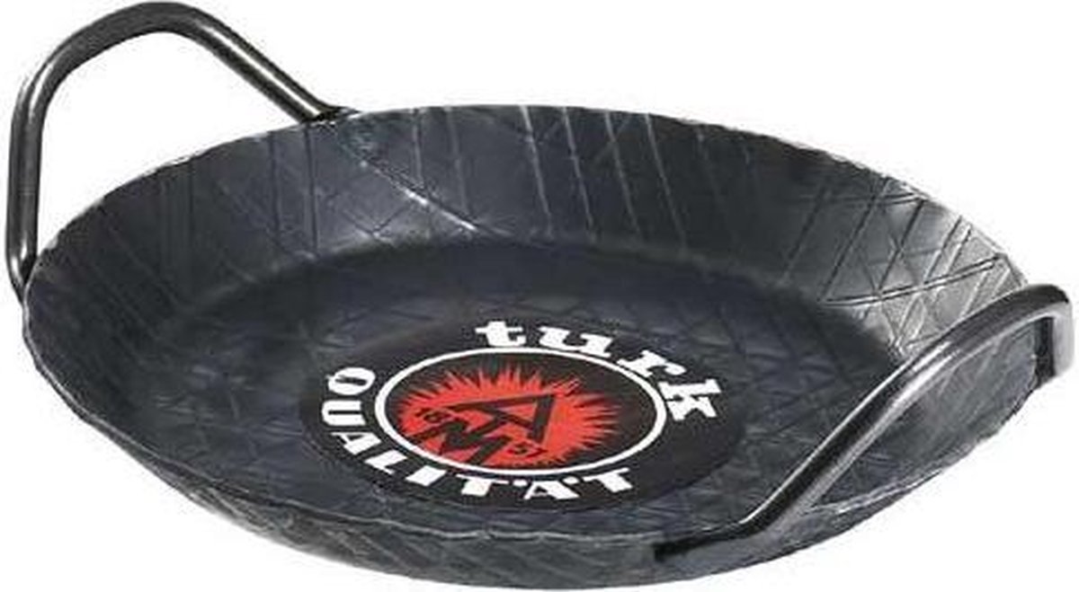 Smeedijzeren koekenpan met zijgrepen - 24 cm - Turk