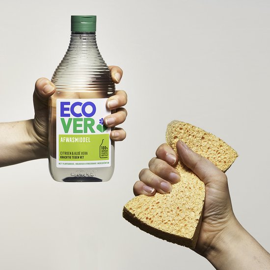 Ecover Afwasmiddel - Voordeelverpakking 8 x 950 ml - Plantaardig & Biologisch afbreekbaar - Fles van gerecycled plastic - Citroen & aloë vera geur
