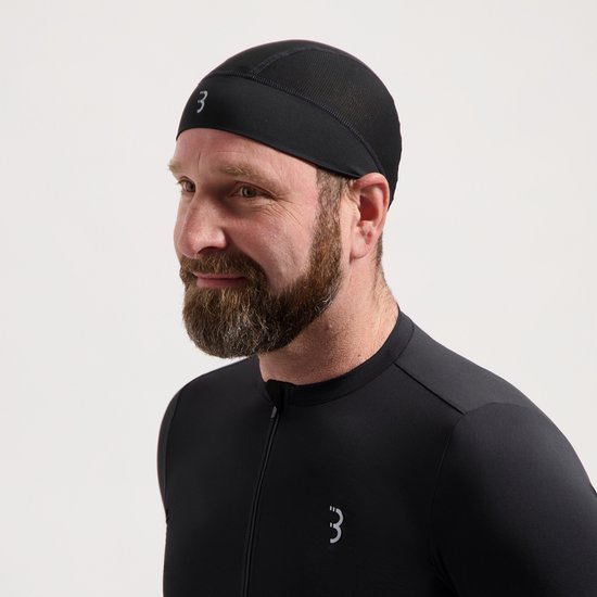 BBB Cycling Helmmuts Zomer - Fietsmuts Voor Onder Helm - 10-25 °C - Mesh Bovenstuk Voor Extra Ventilatie - Zwart - One Size - ComfortCap Helmmuts Fiets BBW-293 van BBB Cycling — afbeelding 3