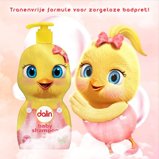 Dalin Baby Shampoo, 98% natuurlijke ingrediënten, anti-prik formule, veilig voor de gevoelige huid - 6 x 500ml van Merkloos — afbeelding 3