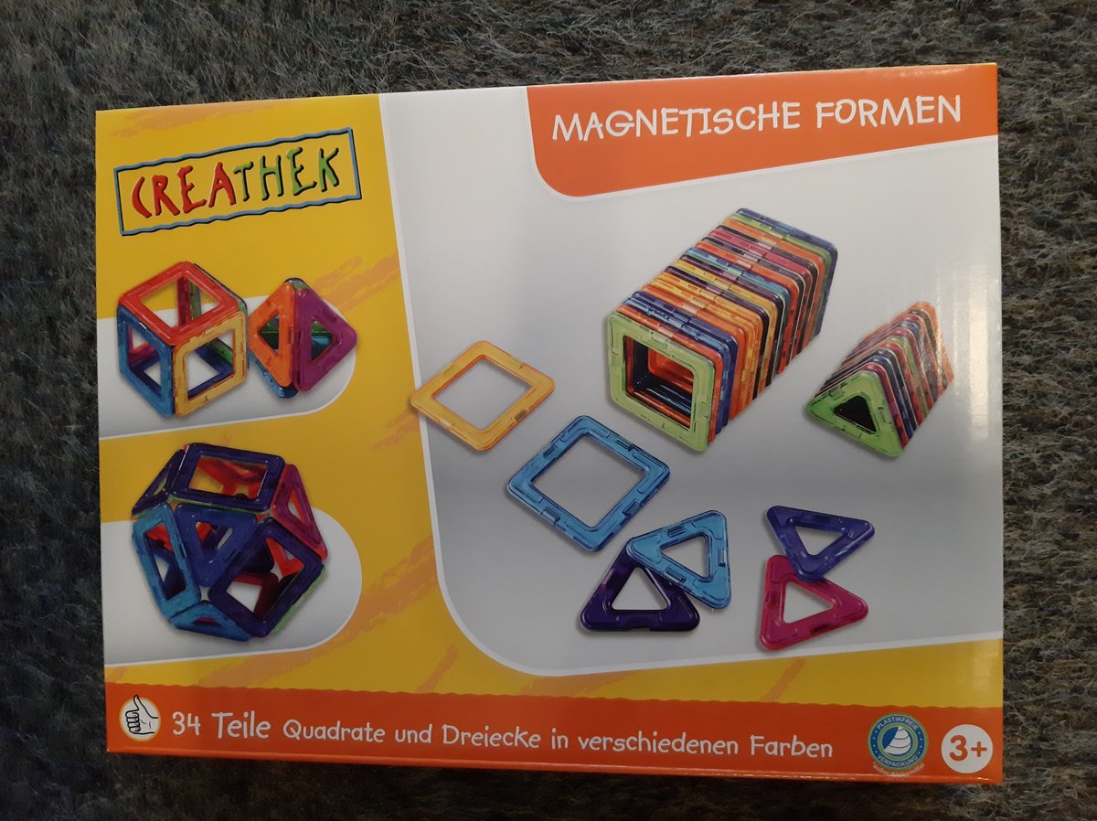 Creathek magnetisch speelgoed vormen - 34-delige set voor kinderen.