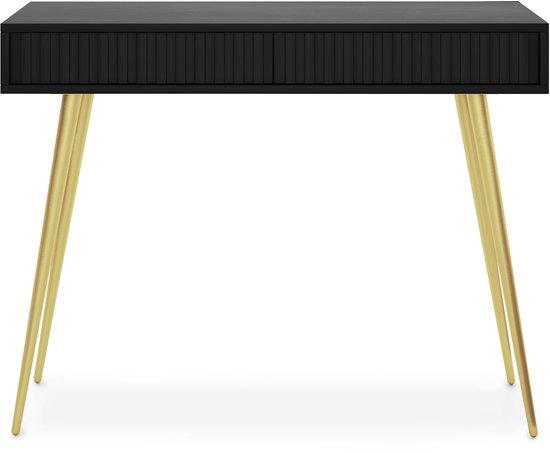 Selsey Bello - Kaptafel 104 cm - Zwart met gouden poten | bol