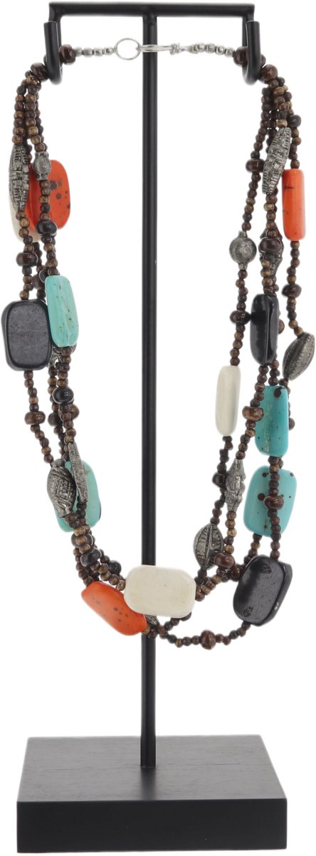 Behave Atelier Noir - Decoratieve Ketting Standaard - Incl. Handgemaakte Ketting - Luxe Woondecoratie - Boho Ibiza/Balinese stijl - 30 cm