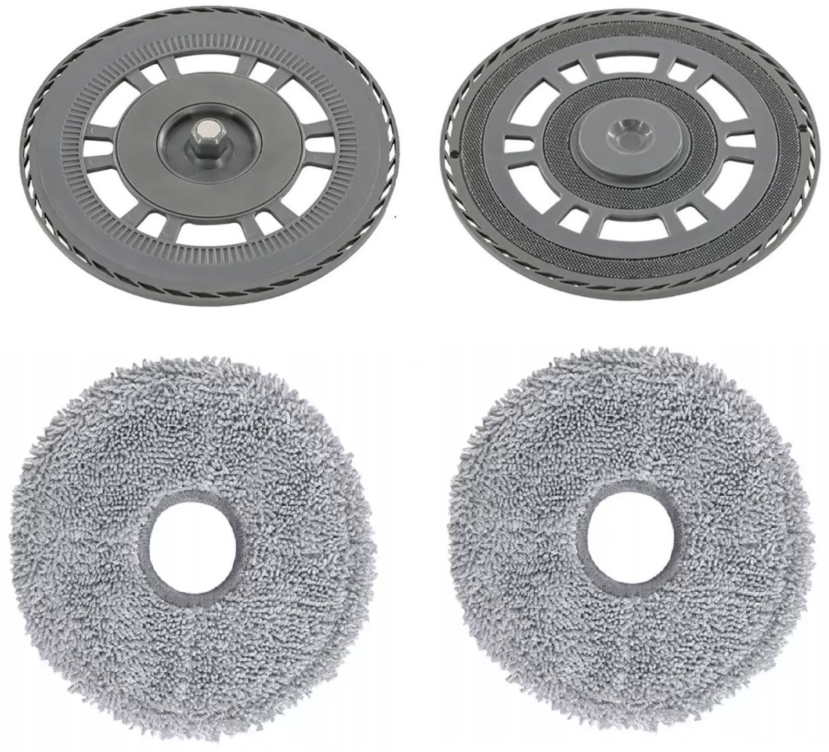 2 x Mop pad houder tray + 2 x mop dweildoek compatibel met Dreame / L20 / X30 / X40 / Ultra L10s ULTRA PRO HEAT - twee stuks - Hoogwaardige vervanging