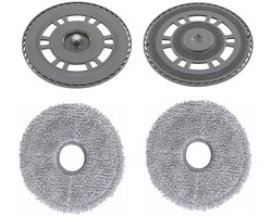 2 x Mop pad houder tray + 2 x mop dweildoek compatibel met Dreame / L20 / X30 / X40 / Ultra L10s ULTRA PRO HEAT - twee stuks - Hoogwaardige vervanging