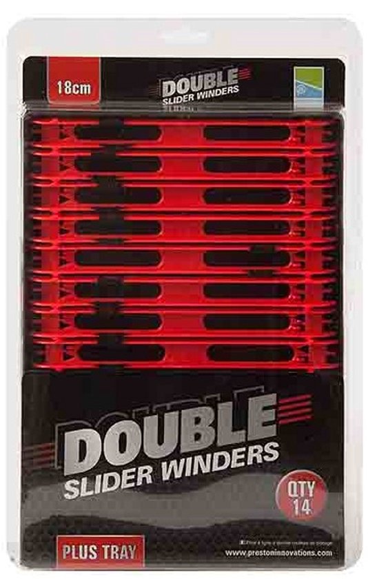 Preston double slider winders 18cm rood + tray van Preston — afbeelding 3