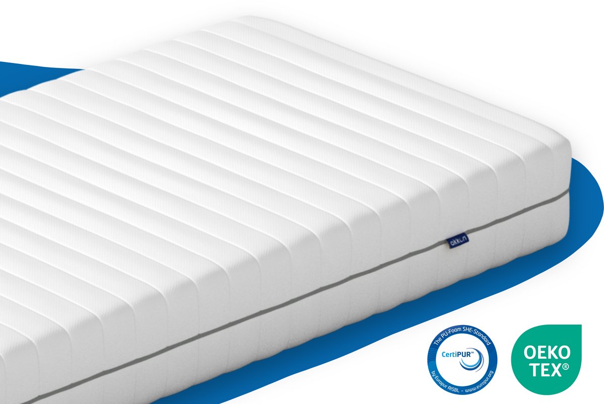 Akkon Matras 120x200 - Koudschuim - 14 cm dik - Orthopedisch - Hotel kwaliteit - Afneembare tijk - 50 nachten proefslapen