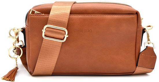 Sac bandoulière Sophie Siero® VI - Sac bandoulière pour femme en simili cuir - Sac femme Couleur marron - Petit sac à main fille