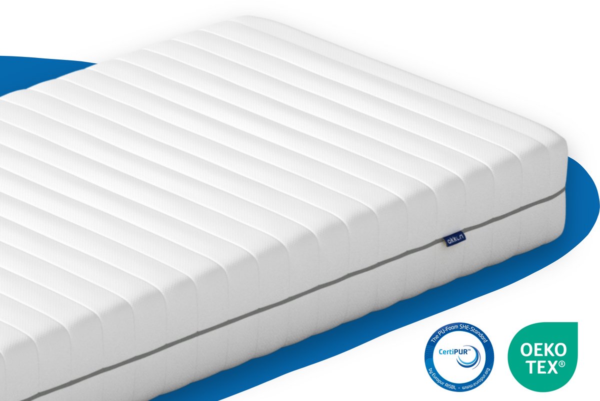 Akkon Matras 140x200 cm - Koudschuim - 14 cm dik - Orthopedisch - Hotel kwaliteit - Afneembare tijk - 50 nachten proefslapen