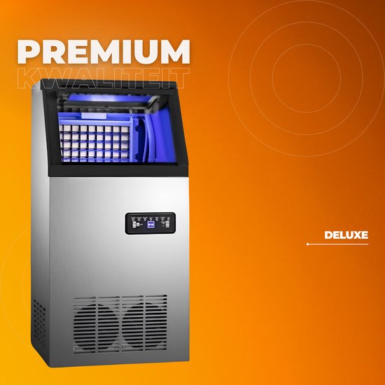 Ijsblokjesmachine Deluxe - Kubus Ijsmachine 25kg/24uur - Commerciële Ijsklontjes Ijsmaker van Merkloos — afbeelding 2