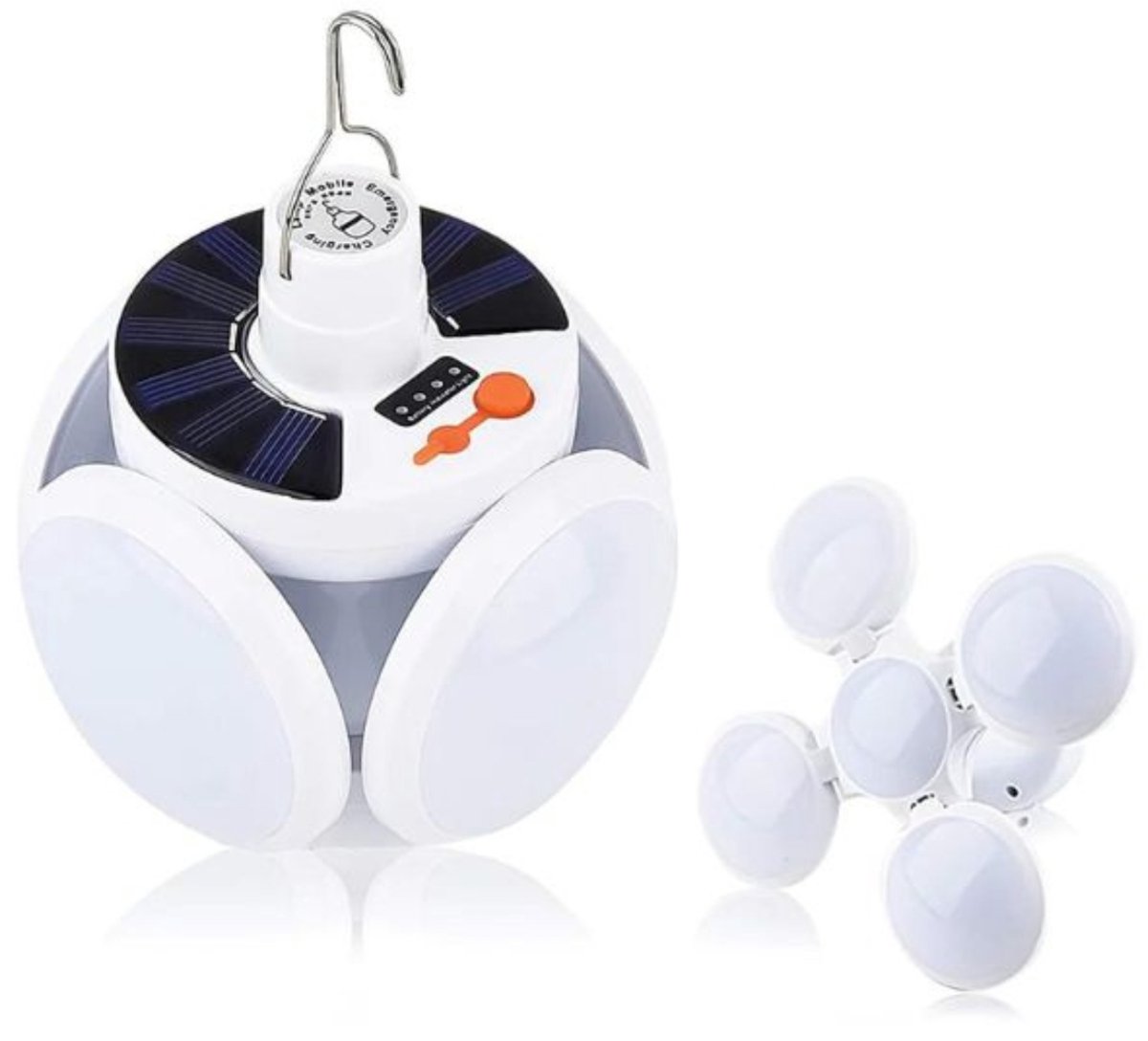 Vyzio - Opvouwbare Kampeerlamp Zonne Energie - Campinglamp - Camping Lamp - Kampeerverlichting - Solar Tuinverlichting - Buitenverlichting - FOLDGLAZE