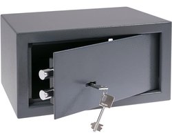 Kluis met Vingerafdruk - Brandwerend - Safe met Noodsleutel - Grijs