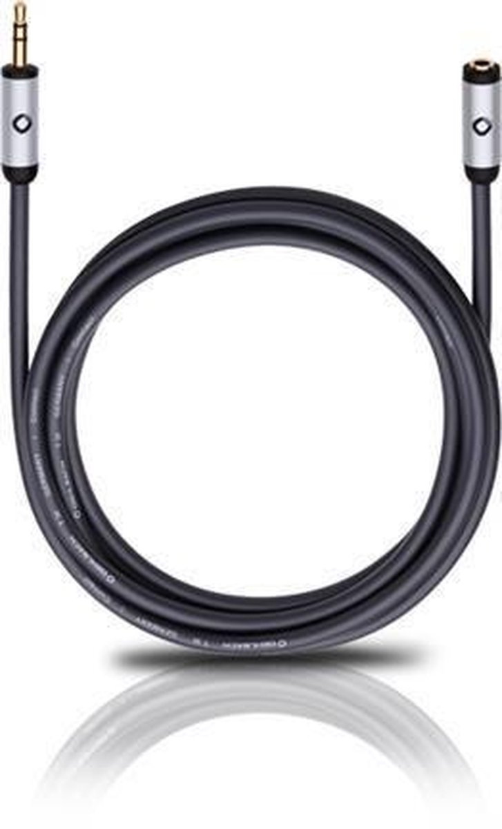 Oehlbach i-Connect J-35 EX Jackplug Audio Verlengkabel [1x Jackplug male 3,5 mm - 1x Jackplug female 3,5 mm] 5.00 m Zwa