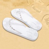 Just Married slippers wit (maat: S)